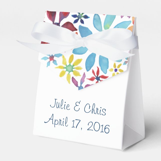 Heart of Flowers Favour Box (Front Side)