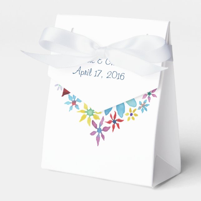 Heart of Flowers Favour Box (Front Side)