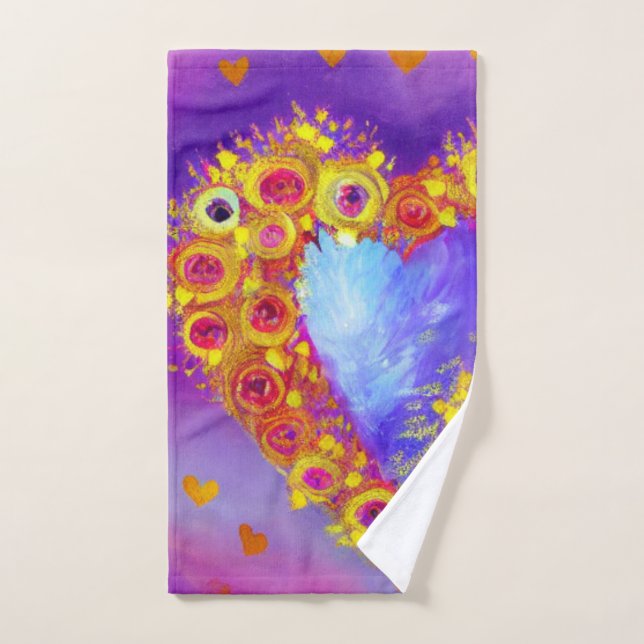 Heart of Flowers Hand Towel (Hand Towel)