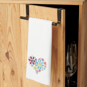 Heart of Flowers Kitchen Towel