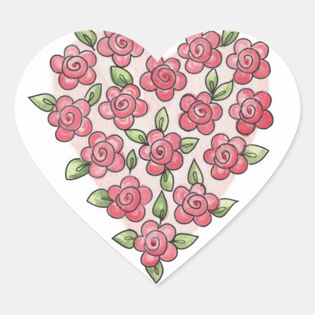 Heart of Flowers - Stickers (Front)