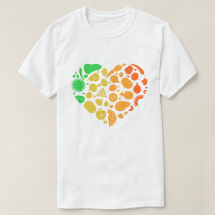 Heart of fruits and vegetables - Great Vegan Gift T-Shirt