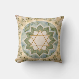 Heart of Gaia - Anahata Lotus Throw Pillow