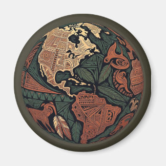Heart of Gaia - Tribal Earth Car Magnet