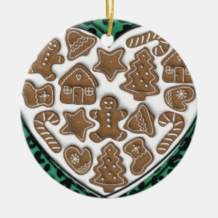 "Heart of Gingerbread Ornament" Ceramic Ornament