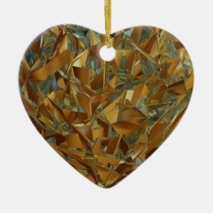 heart of gold ceramic ornament