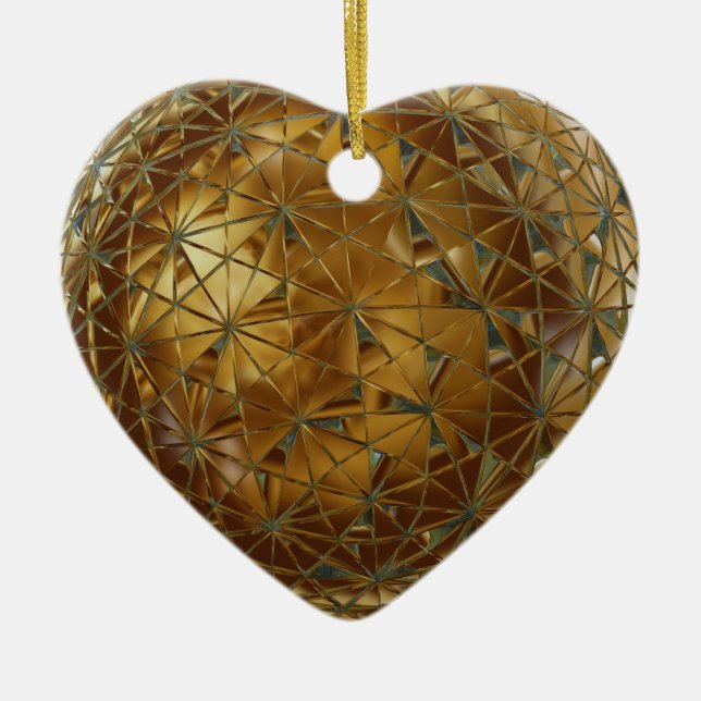 heart of gold ceramic ornament (Front)
