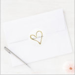 Heart of Gold  Classic Round Sticker<br><div class="desc">Heart of Gold personalised wedding or any occasion</div>