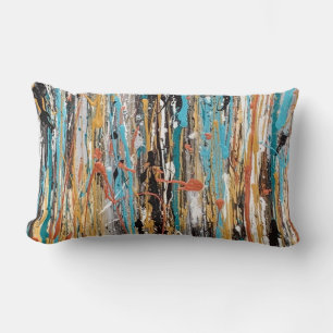 Heart of Gold Cotton Lumbar Throw Pillow