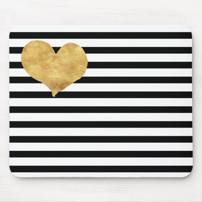 Heart of gold in french style mouse pad (Front)