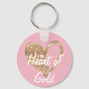 Heart of Gold Key Ring