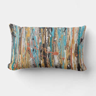 Heart of Gold Outdoor Lumbar Throw Pillow