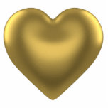 Heart of Gold Pin Photo Sculpture Badge<br><div class="desc">Acrylic photo sculpture pin with an image of a gold heart. See matching acrylic photo sculpture keychain,  magnet and ornament. See the entire Valentine’s Day Buttons & Pins collection under the ACCESSORIES category in the HOLIDAYS section.</div>