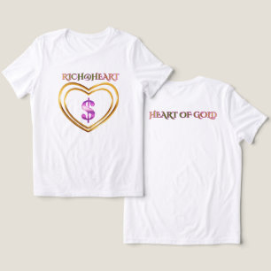 HEART OF GOLD RICH@HEART Women's Double heart Tri-Blend Shirt