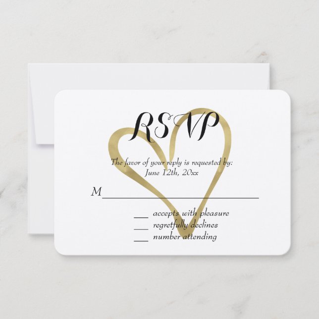 Heart of Gold RSVP Card (Front)