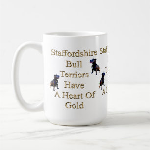 Heart Of Gold Staffordshire Bull Terrier Design, Coffee Mug