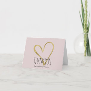 Heart of Gold Thank you Card