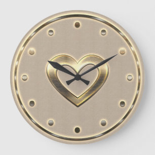 Heart Of Gold Wall Clock