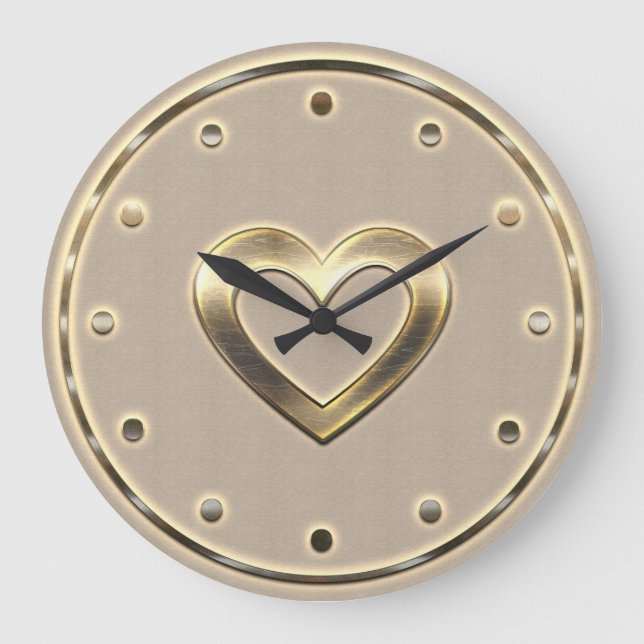 Heart Of Gold Wall  Clock (Front)