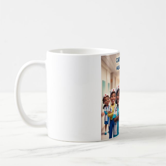 Heart of Healing Mug: Inspire Positivity and Love  Coffee Mug (Left)