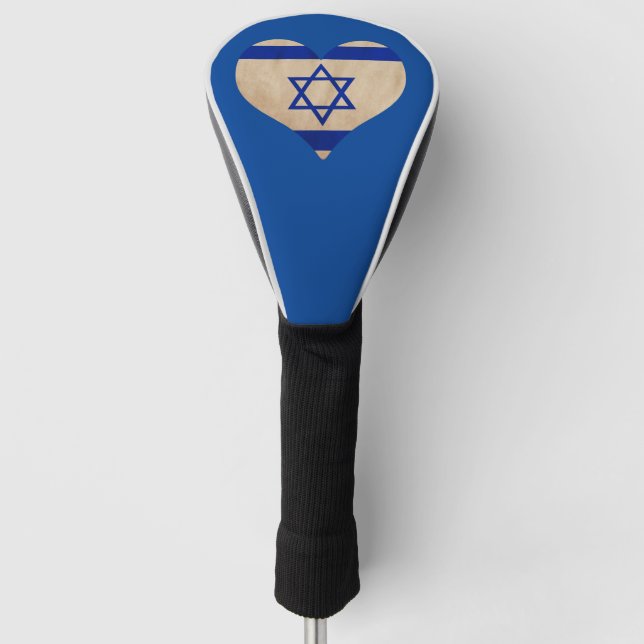 Heart of Israel Golf Head Cover (Front)