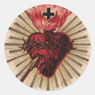 Heart of Jesus (small) Classic Round Sticker