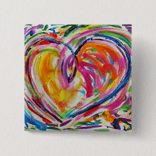 Heart of Joy Buttons or Pins