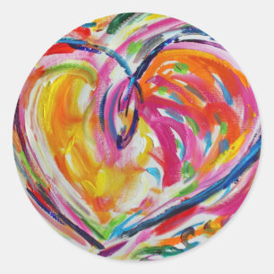 Heart of Joy Painting Stickers Art Labels