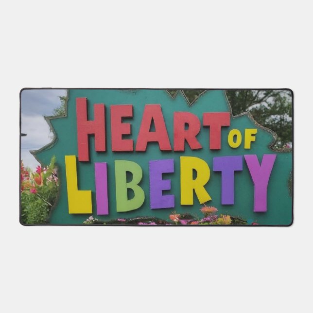 Heart of Liberty  Desk Mat (Front)