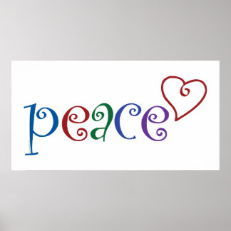 Heart of Love, Peace Poster