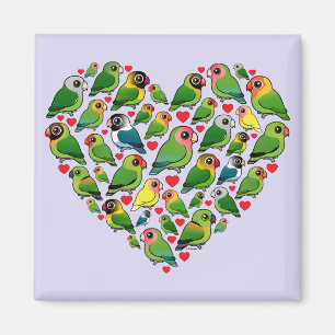 Heart of Lovebirds Magnet
