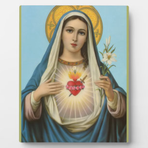 Heart of Mary Our Lady Holy Maria Mother of God Plaque