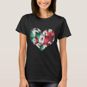 Heart of Mexican Flags T-Shirt