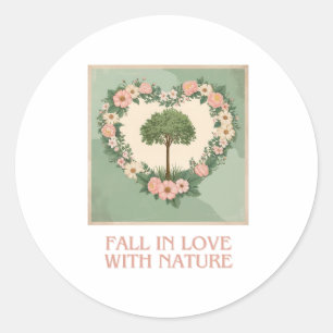 Heart of Nature’s Love Classic Round Sticker