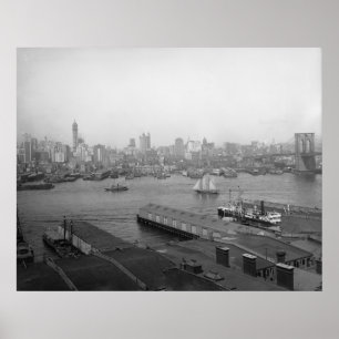 Heart of New York City from Brooklyn Poster