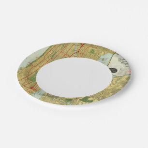 Heart of New York Paper Plate