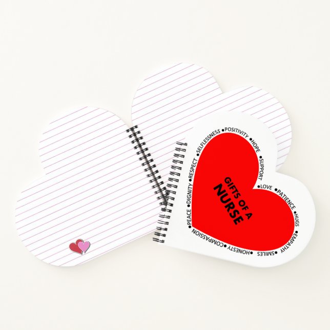 Heart of Nurse Notepad Notebook (Inside)