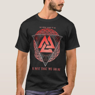 Heart Of Odinism Valknut Vegvisir Triskele Nordic T-Shirt