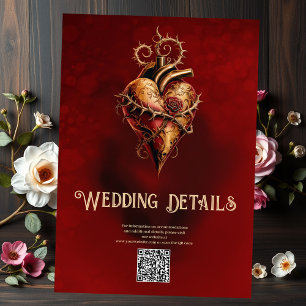 Heart of passion romance and love. enclosure card