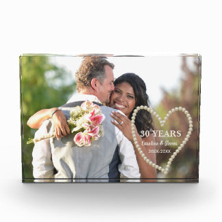 Heart of Pearls 30th Wedding Anniversary Photo Block