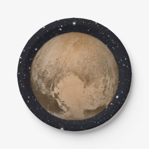 Heart of Pluto Starry Sky Paper Plate