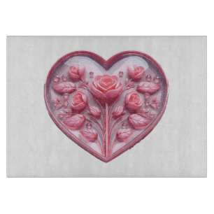Heart Of Roses Cutting Board
