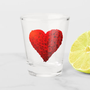 HEART OF ROSES SHOT GLASS