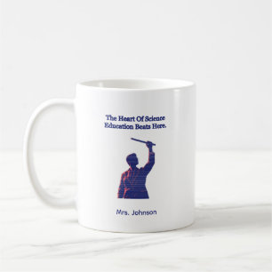 Heart Of Science Education Beats Here Teacher Coffee Mug