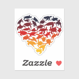 Heart of Sea Turtles Turtle Lover Colourful Sea