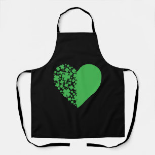 Heart of Shamrocks St. Patricks Day Apron