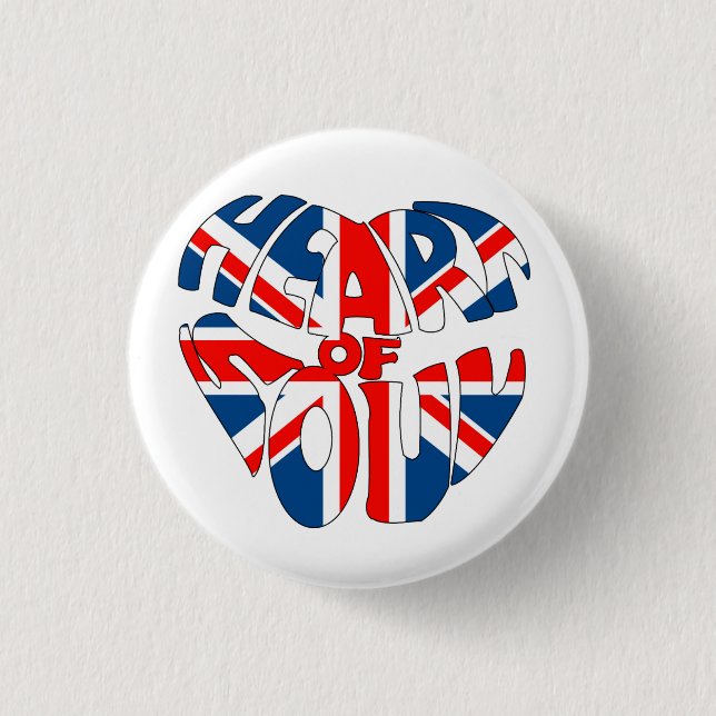 Heart Of Soul Union Jack Button (Front)