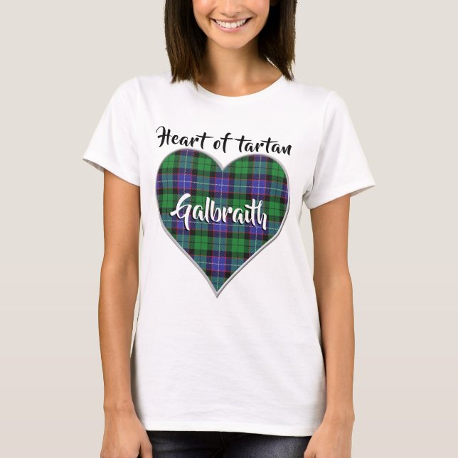 Heart of Tartan Clan Galbraith Plaid T-Shirt (Front)
