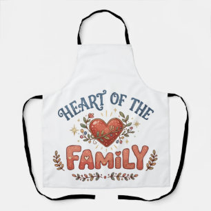Heart of the Family Floral Heart Apron