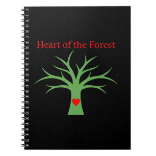 Heart of the Forest Minimalist Nature Love Tree Notebook